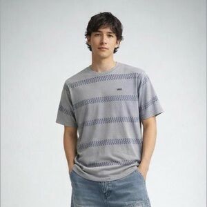 Vans Men's Short Sleeve Gray Patterned Tee